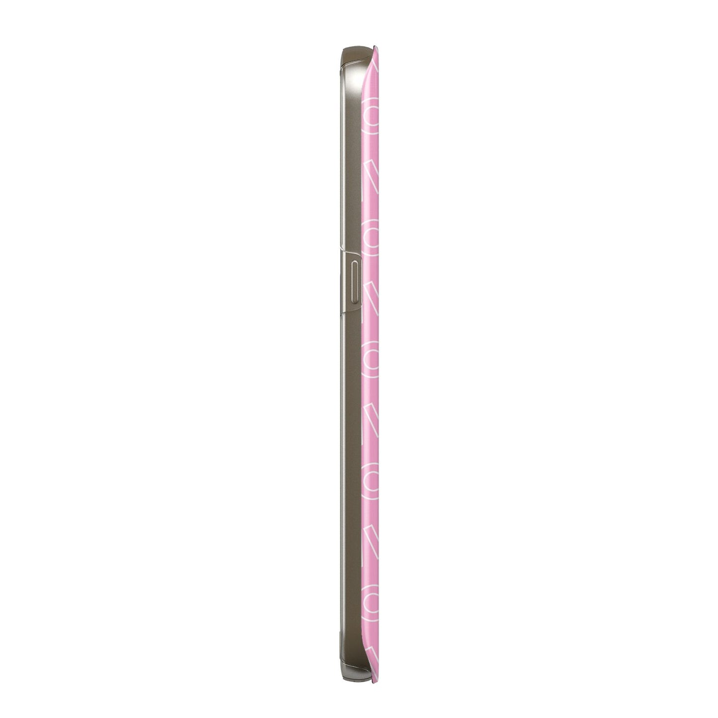 Personalised Pink Diagonal Name Samsung Galaxy Case Side View