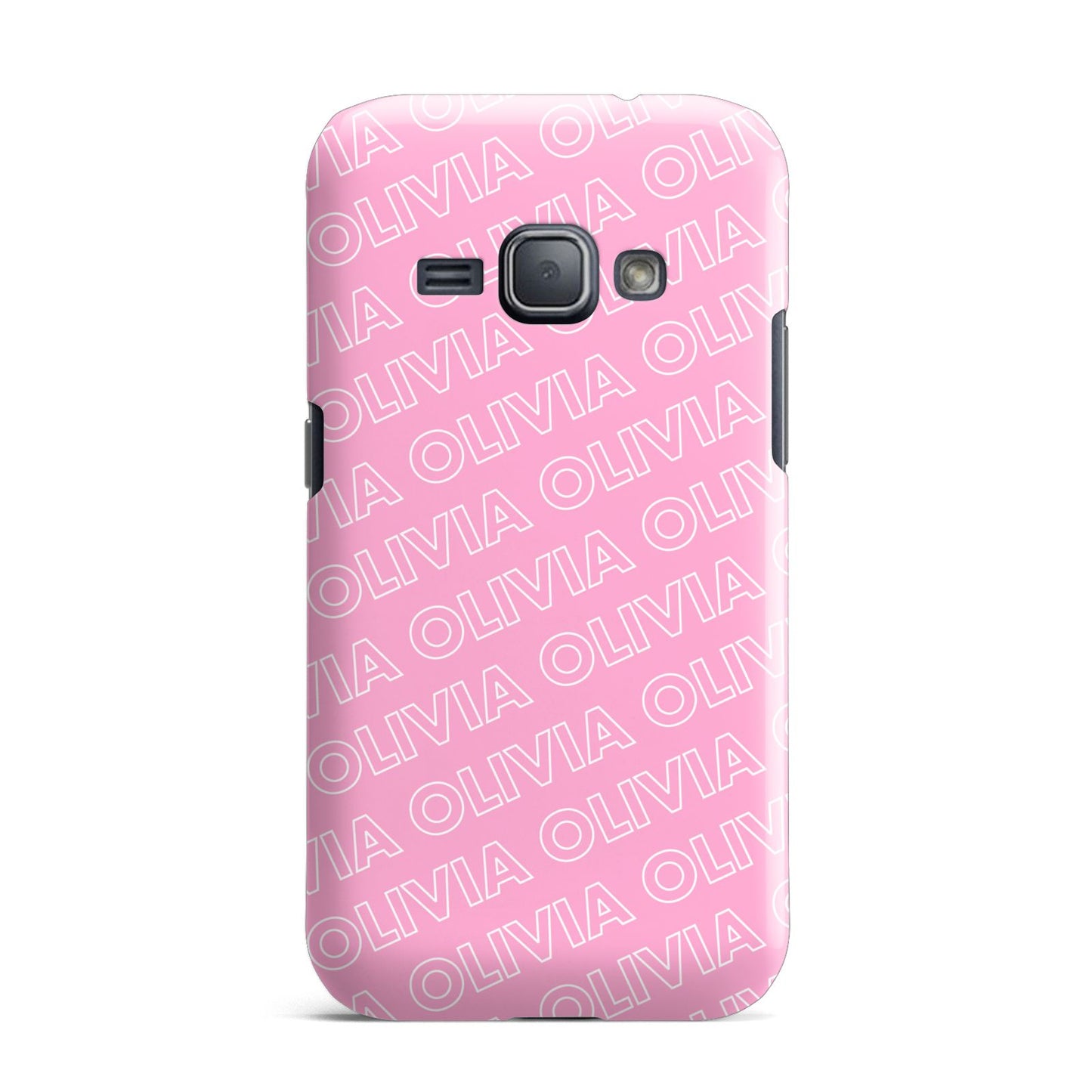 Personalised Pink Diagonal Name Samsung Galaxy J1 2016 Case