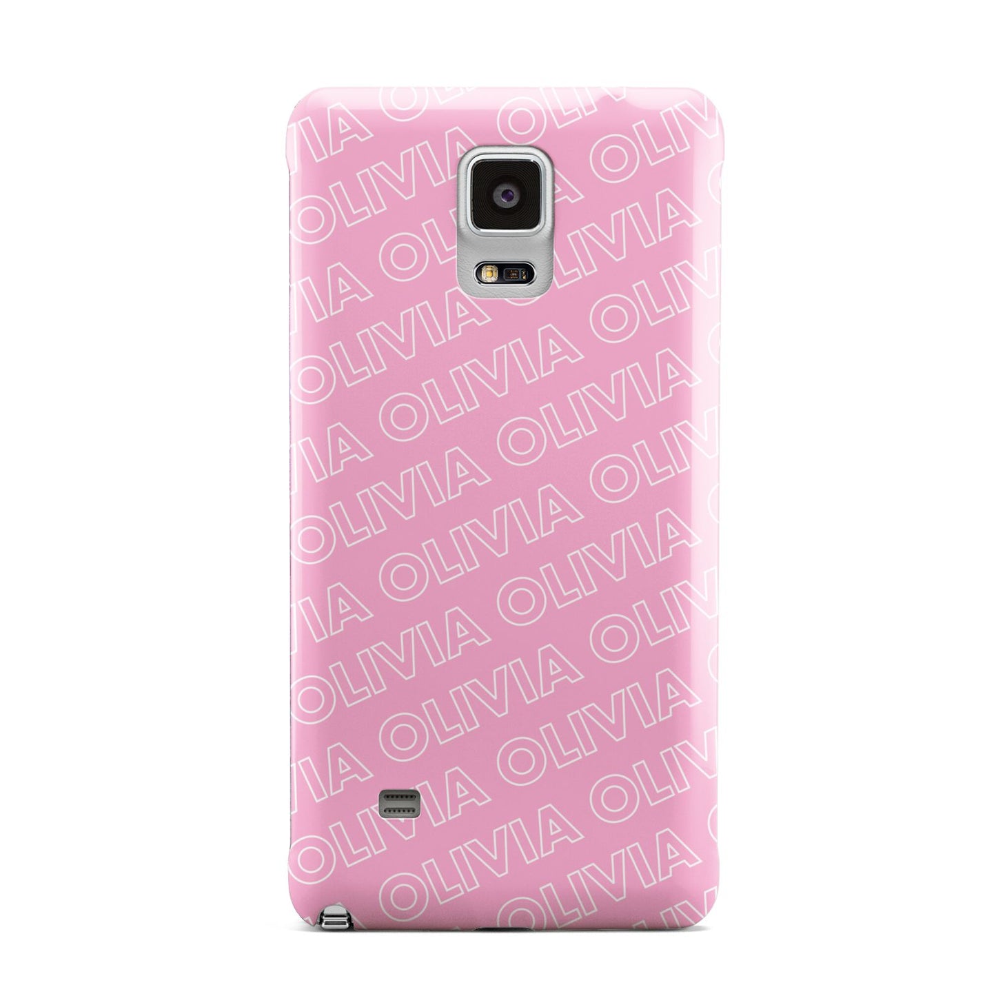 Personalised Pink Diagonal Name Samsung Galaxy Note 4 Case