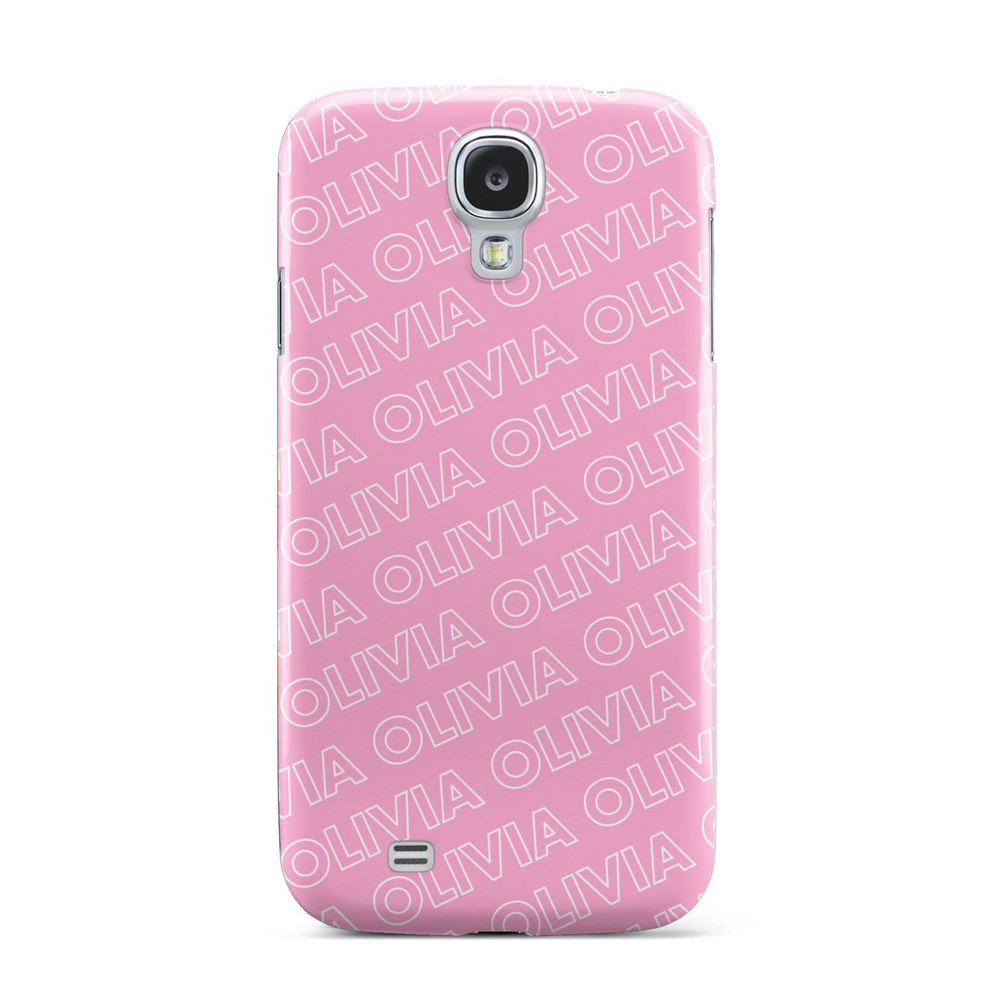 Personalised Pink Diagonal Name Samsung Galaxy S4 Case