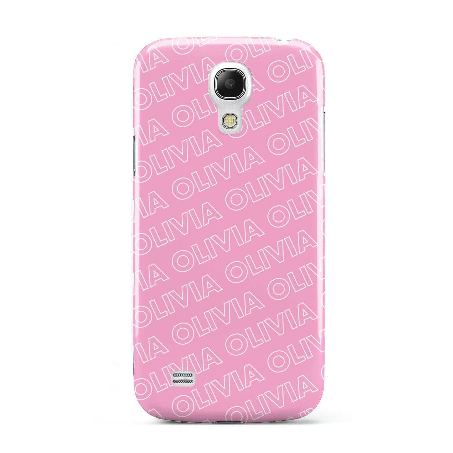 Personalised Pink Diagonal Name Samsung Galaxy S4 Mini Case