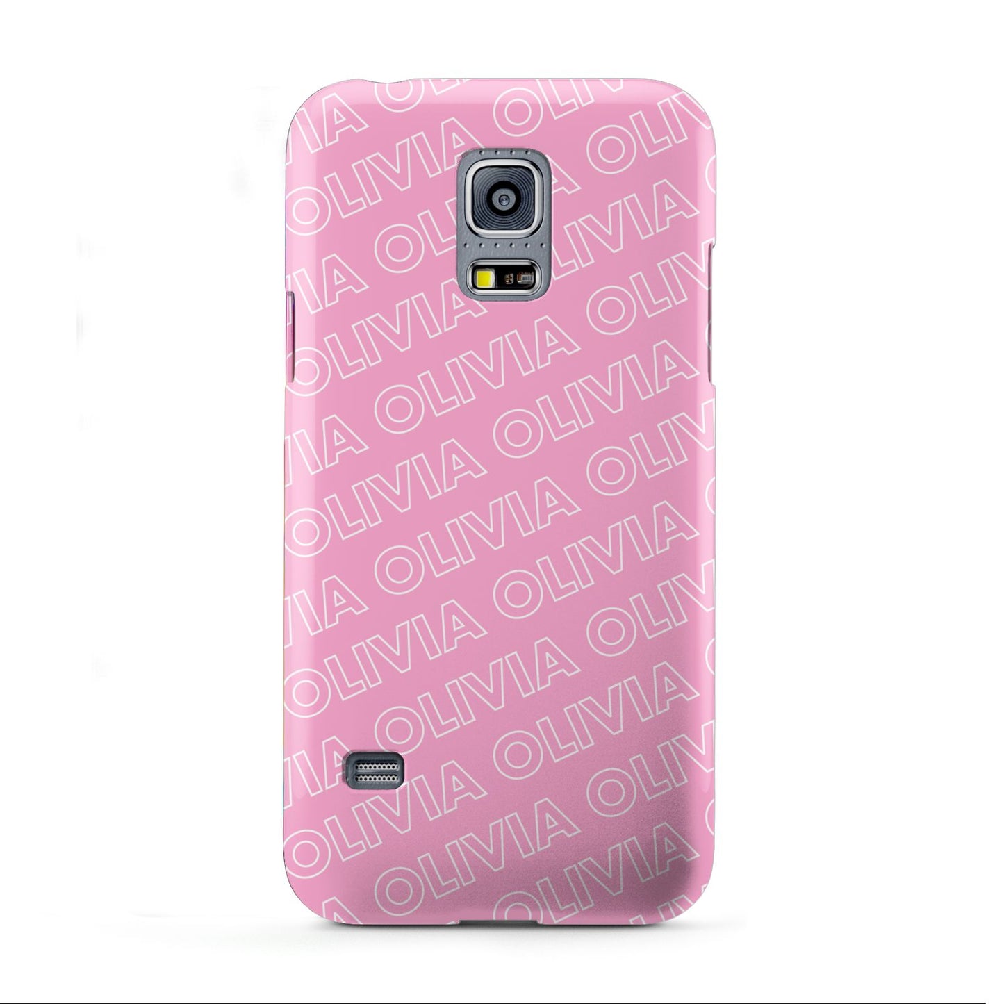 Personalised Pink Diagonal Name Samsung Galaxy S5 Mini Case