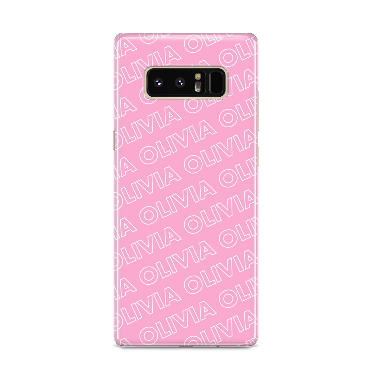 Personalised Pink Diagonal Name Samsung Galaxy S8 Case