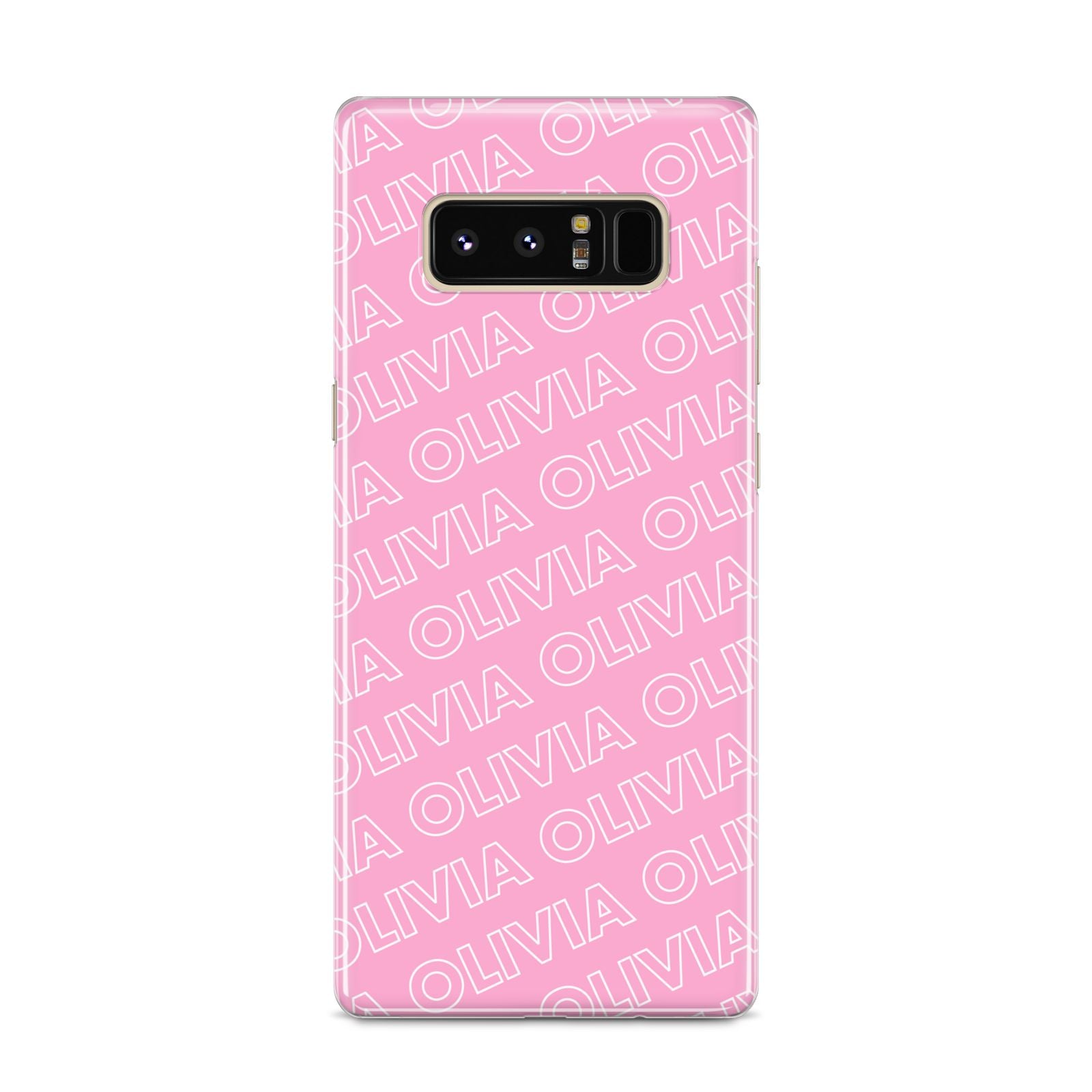 Personalised Pink Diagonal Name Samsung Galaxy S8 Case