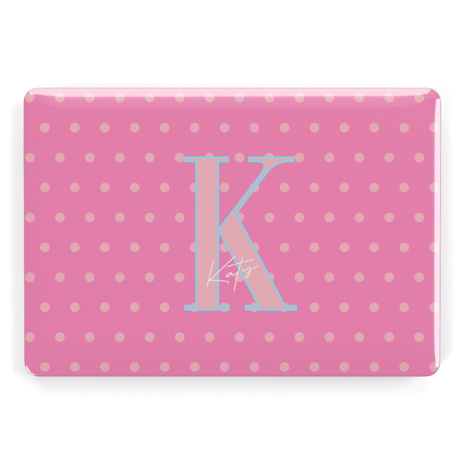 Personalised Pink Dots Apple MacBook Case