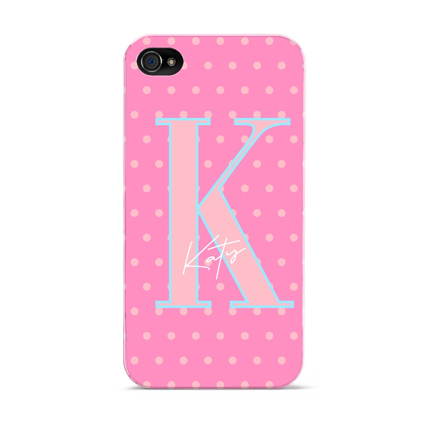 Personalised Pink Dots Apple iPhone 4s Case