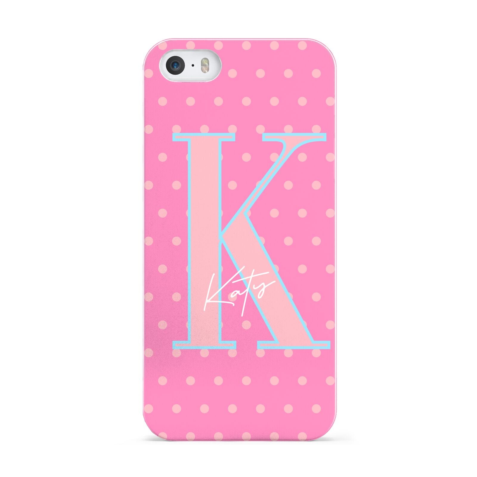 Personalised Pink Dots Apple iPhone 5 Case