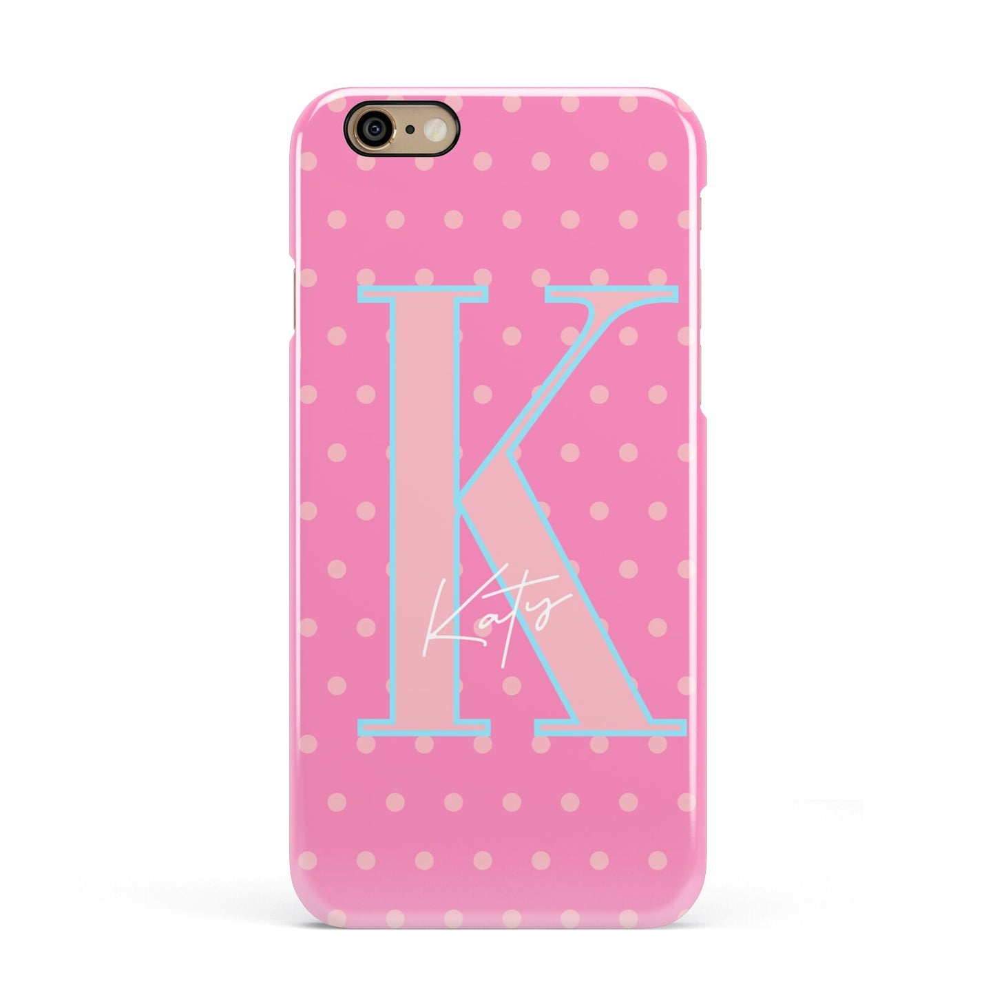 Personalised Pink Dots Apple iPhone 6 3D Snap Case