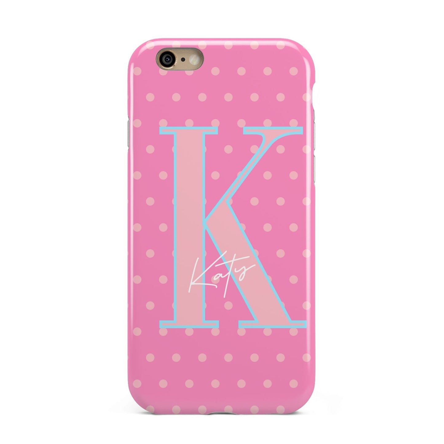 Personalised Pink Dots Apple iPhone 6 3D Tough Case