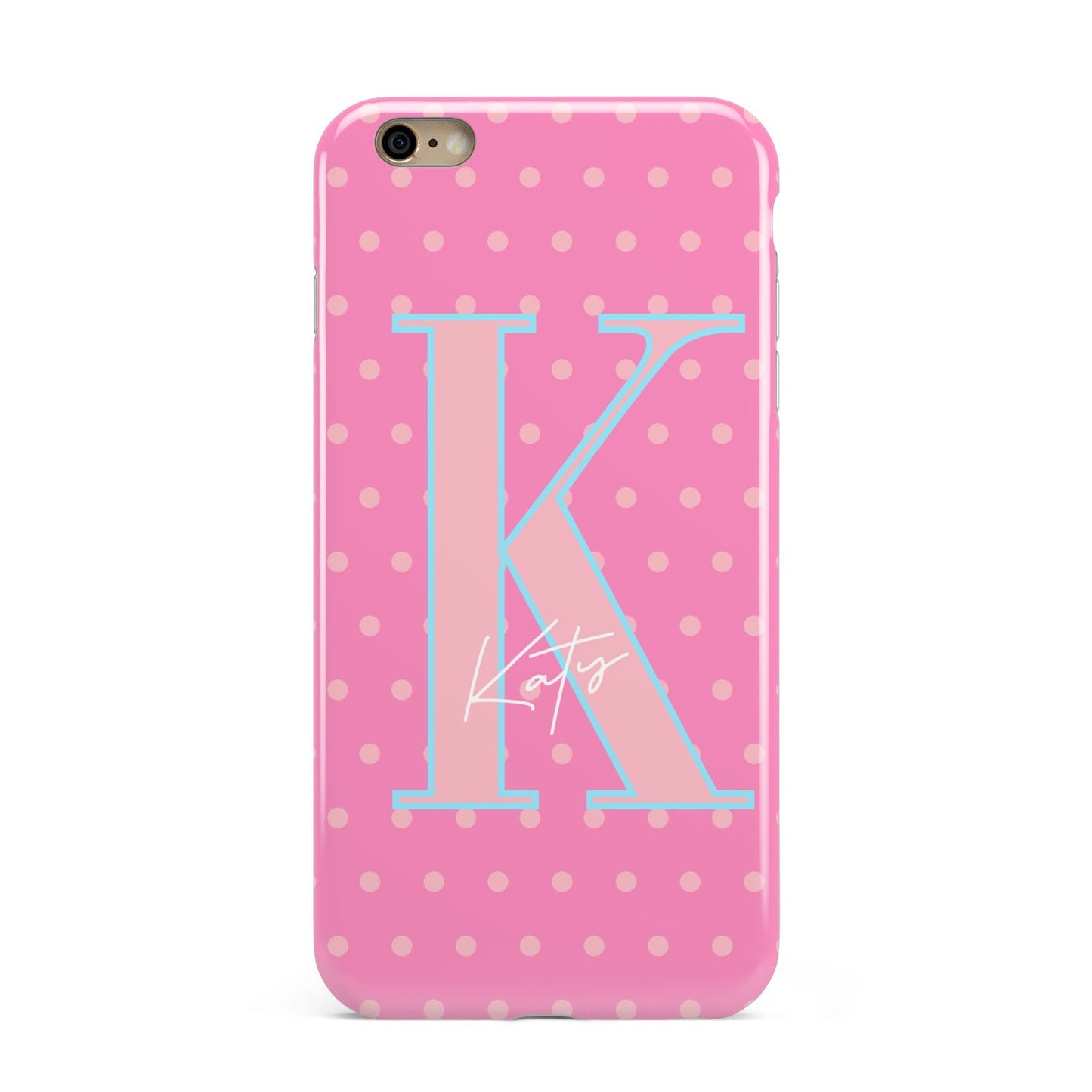 Personalised Pink Dots Apple iPhone 6 Plus 3D Tough Case