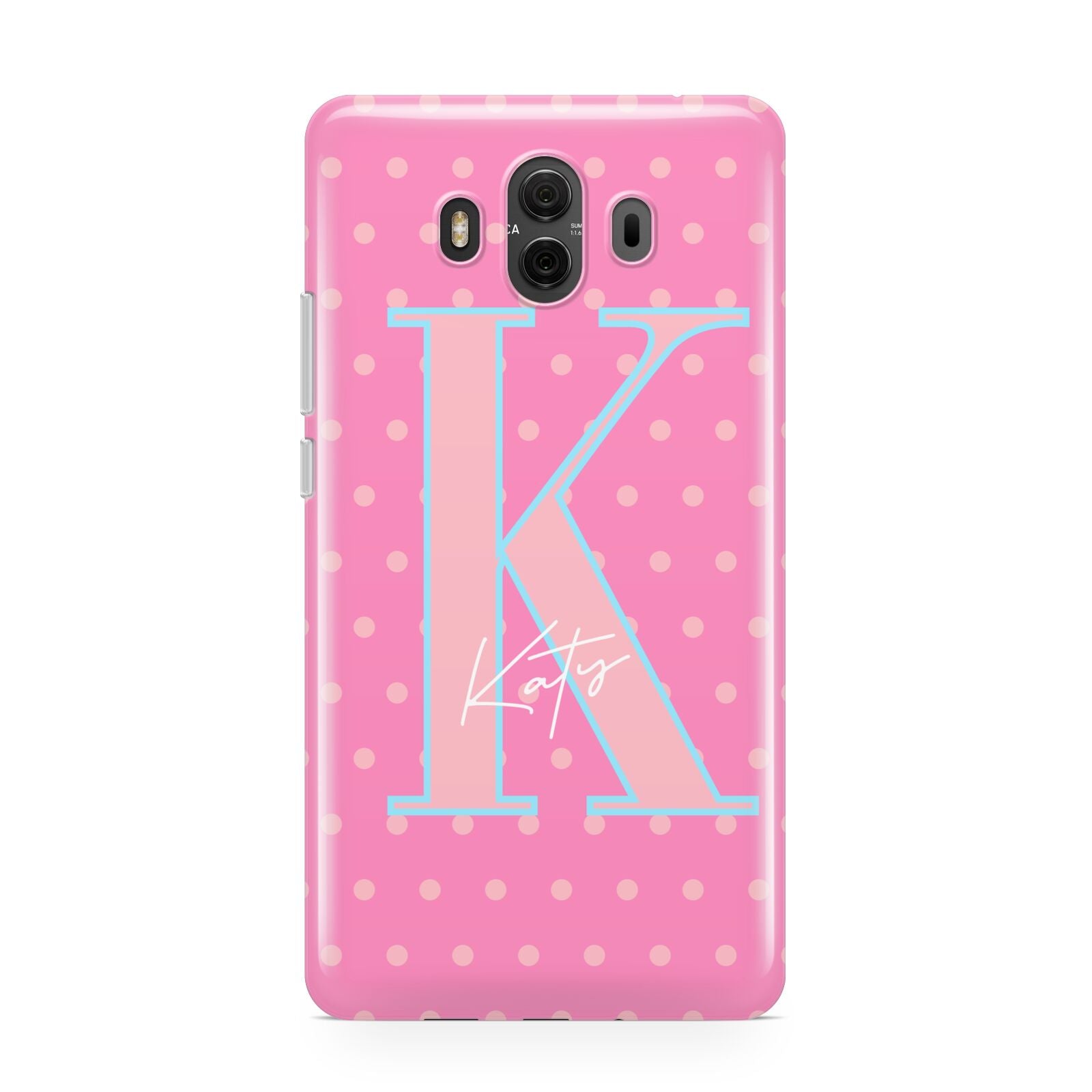 Personalised Pink Dots Huawei Mate 10 Protective Phone Case