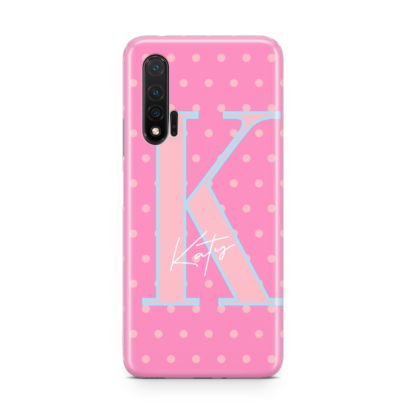 Personalised Pink Dots Huawei Nova 6 Phone Case