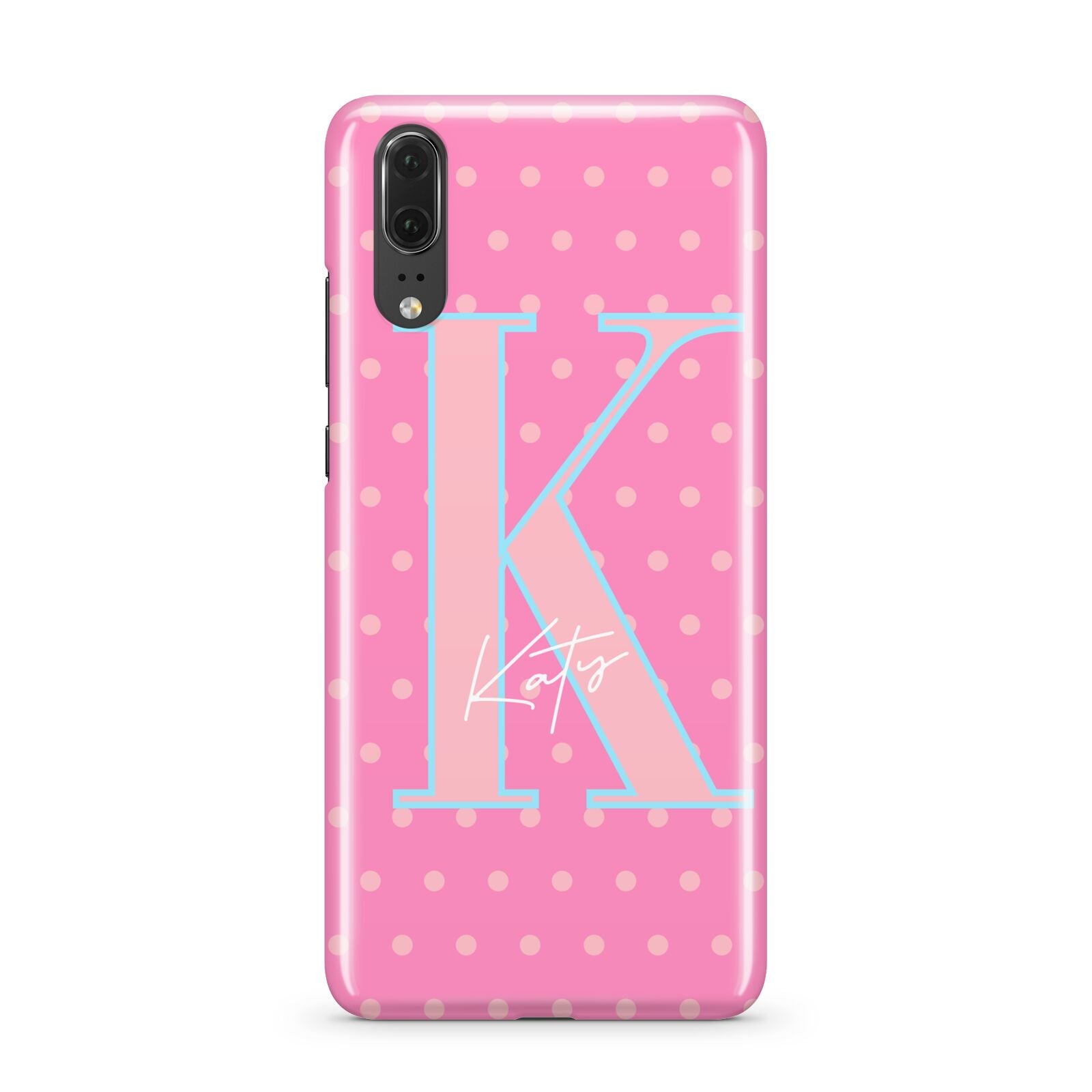 Personalised Pink Dots Huawei P20 Phone Case