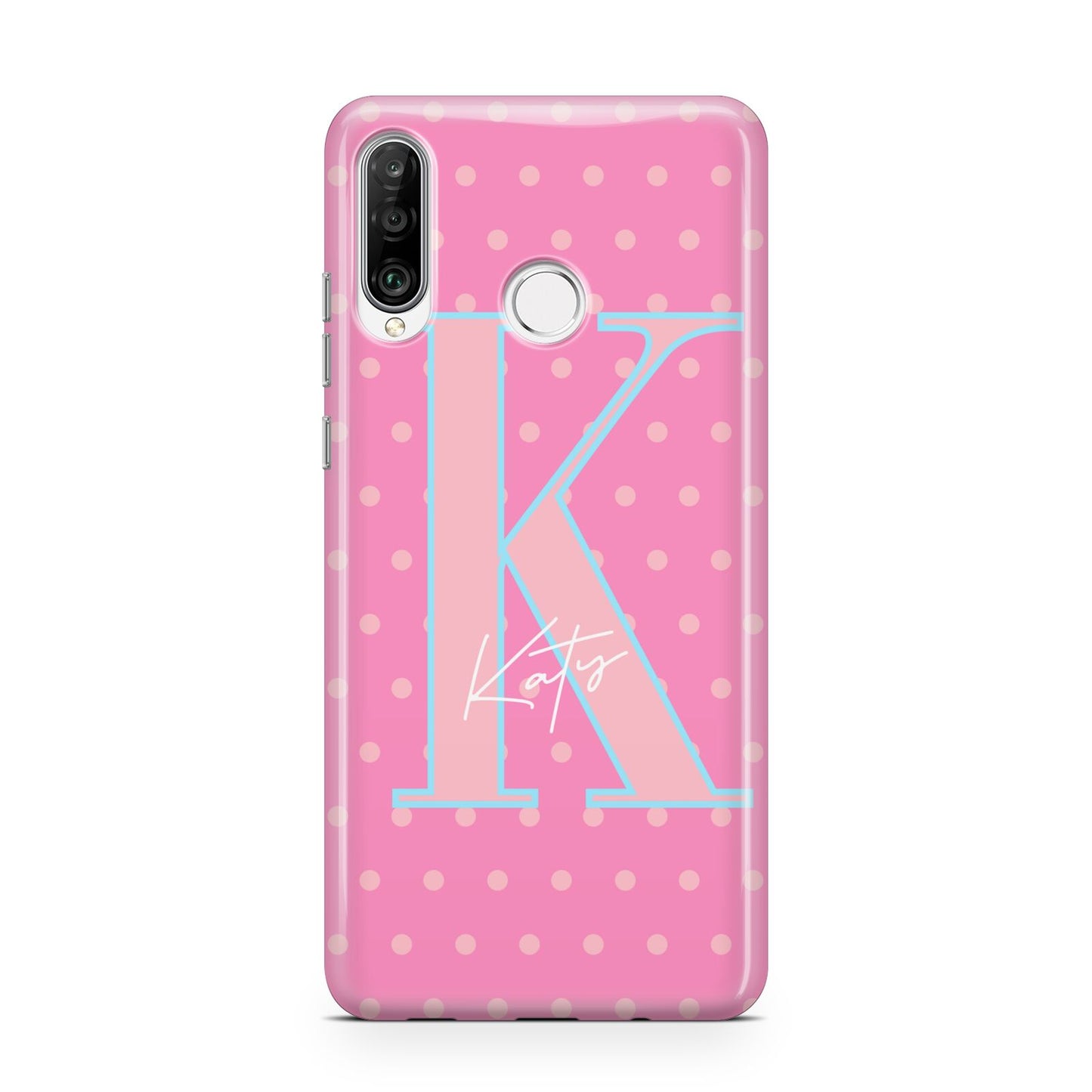 Personalised Pink Dots Huawei P30 Lite Phone Case