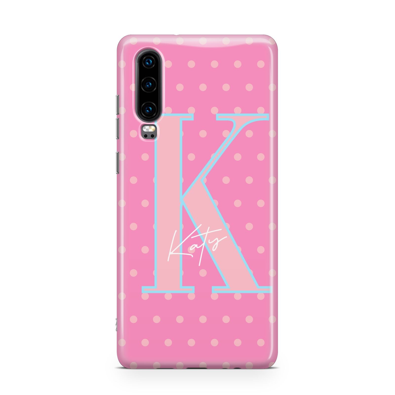 Personalised Pink Dots Huawei P30 Phone Case