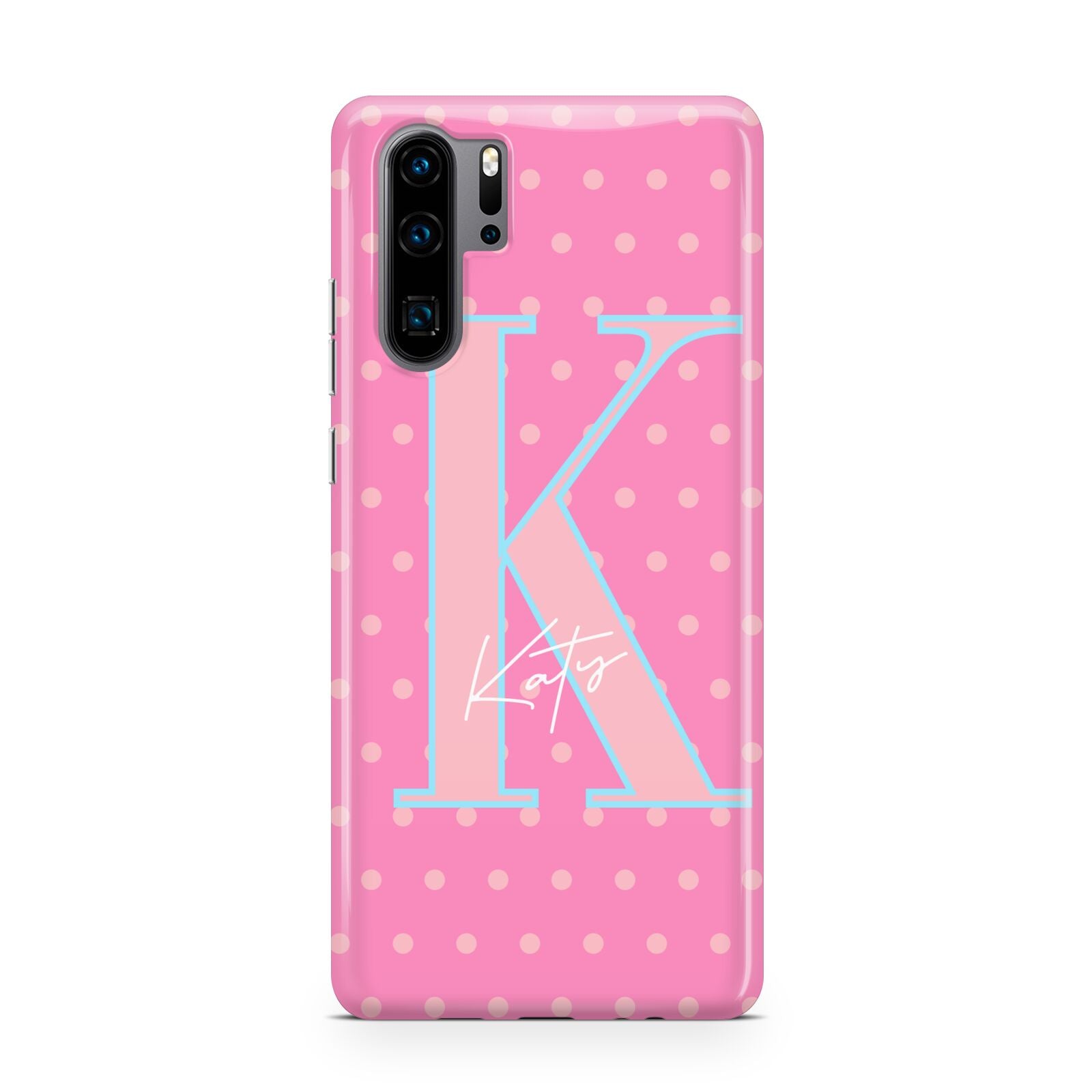 Personalised Pink Dots Huawei P30 Pro Phone Case