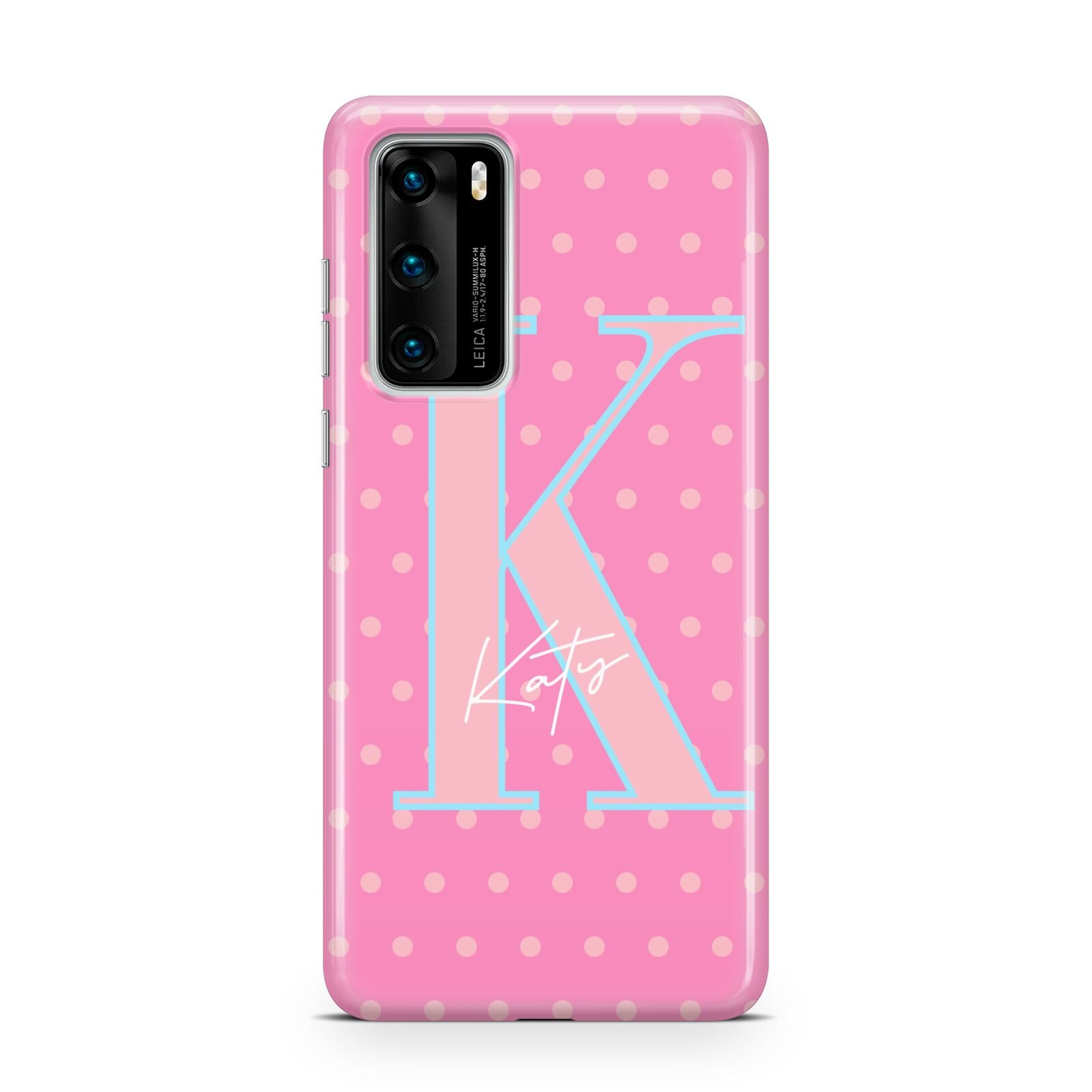 Personalised Pink Dots Huawei P40 Phone Case