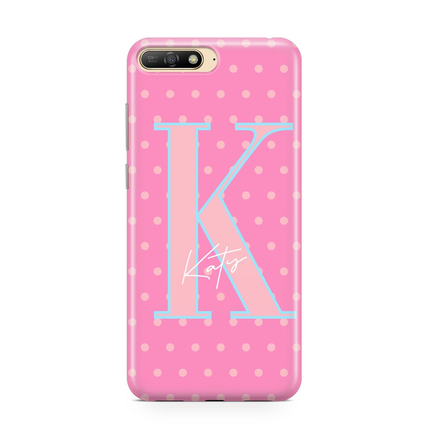 Personalised Pink Dots Huawei Y6 2018