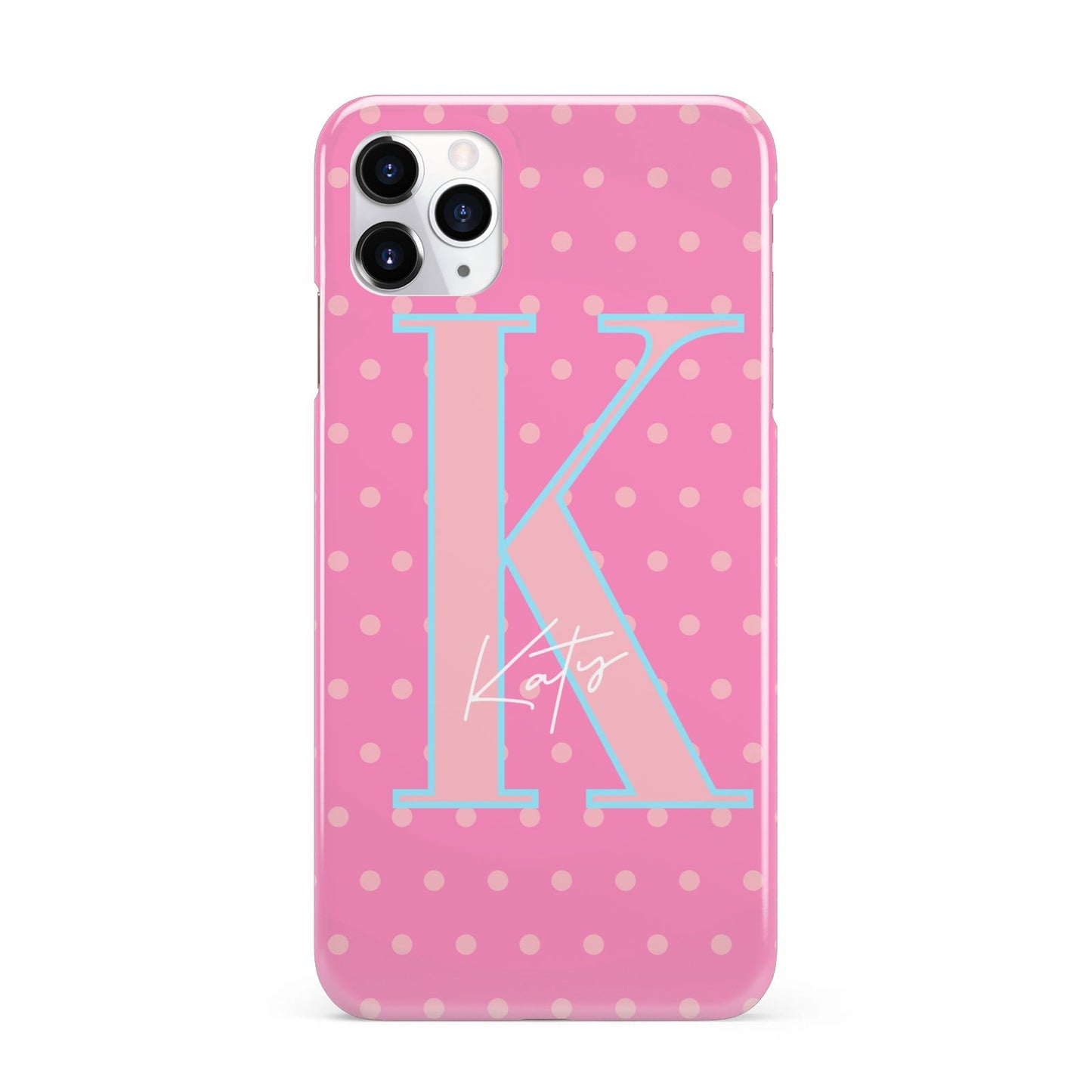 Personalised Pink Dots iPhone 11 Pro Max 3D Snap Case