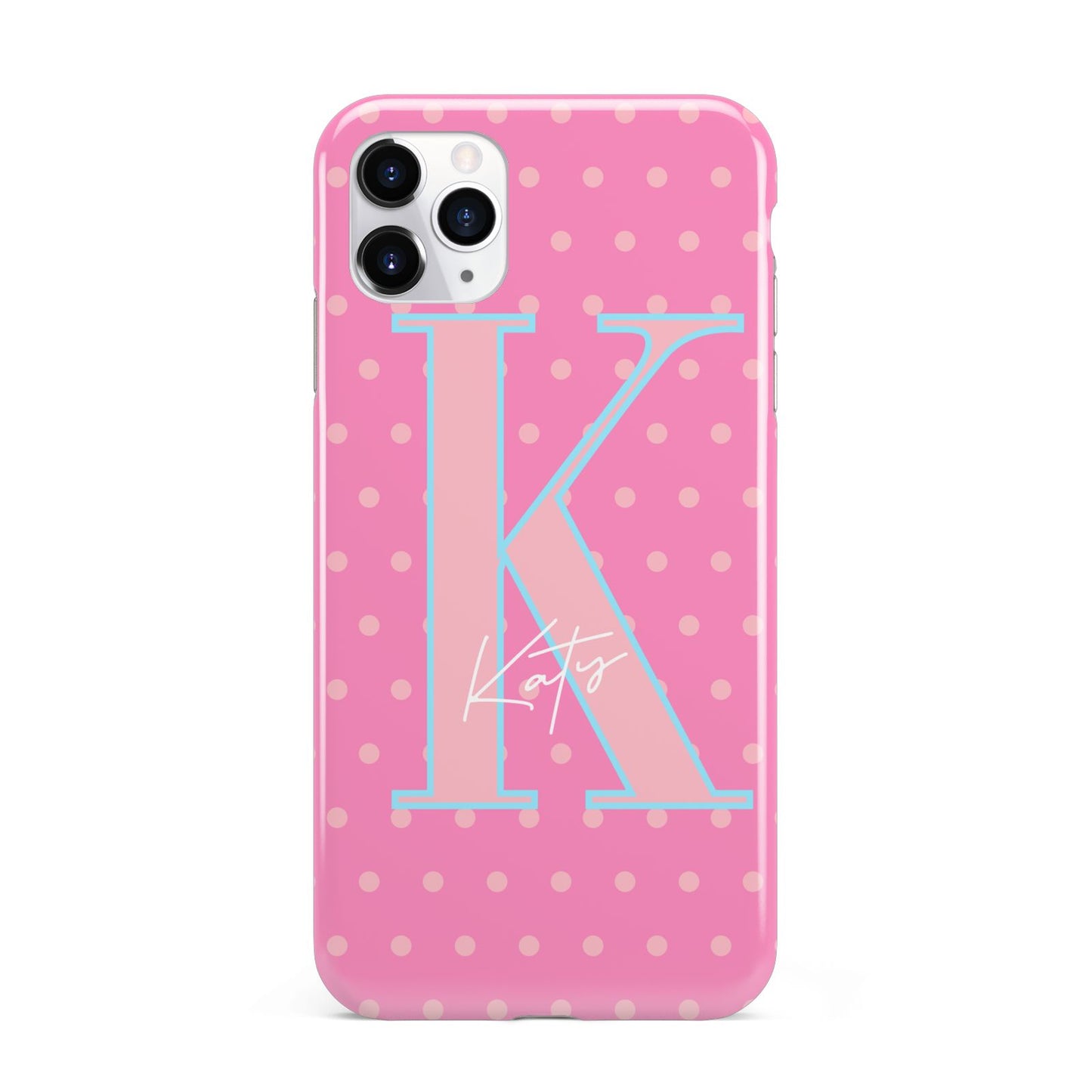 Personalised Pink Dots iPhone 11 Pro Max 3D Tough Case