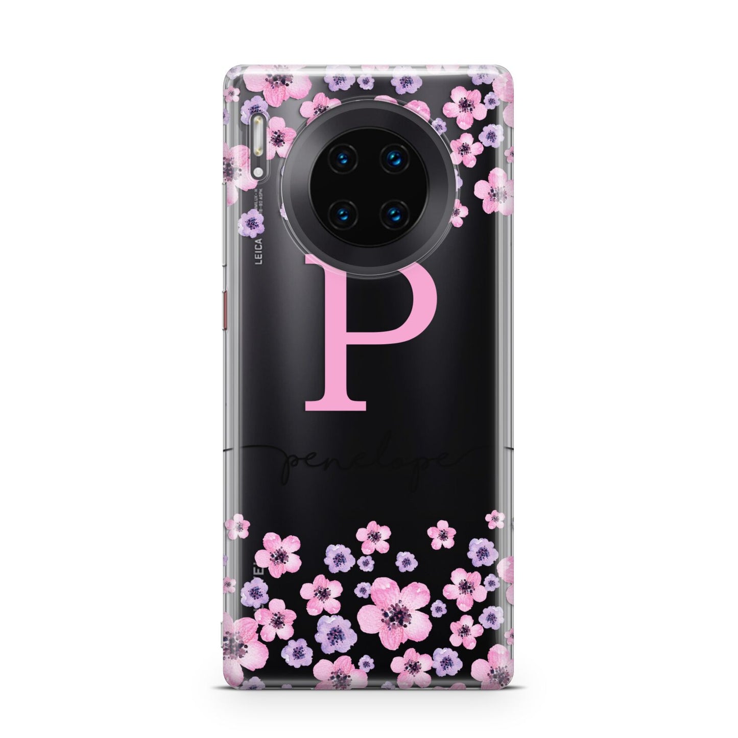 Personalised Pink Floral Huawei Mate 30 Pro Phone Case