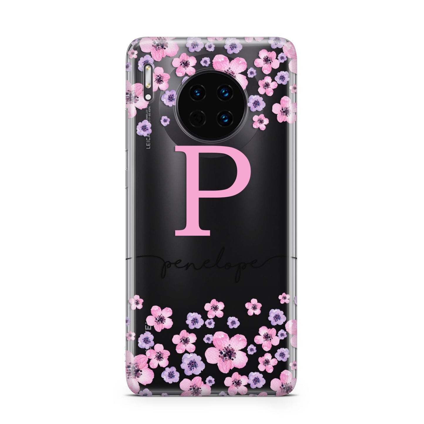 Personalised Pink Floral Huawei Mate 30