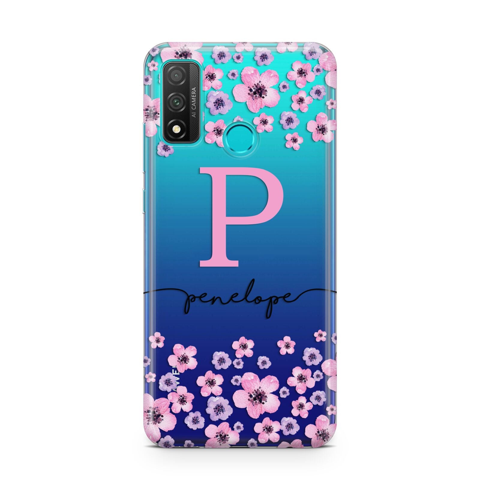 Personalised Pink Floral Huawei P Smart 2020