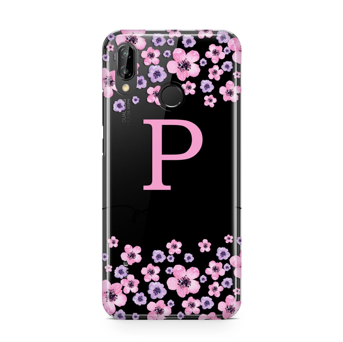 Personalised Pink Floral Huawei P20 Lite Phone Case