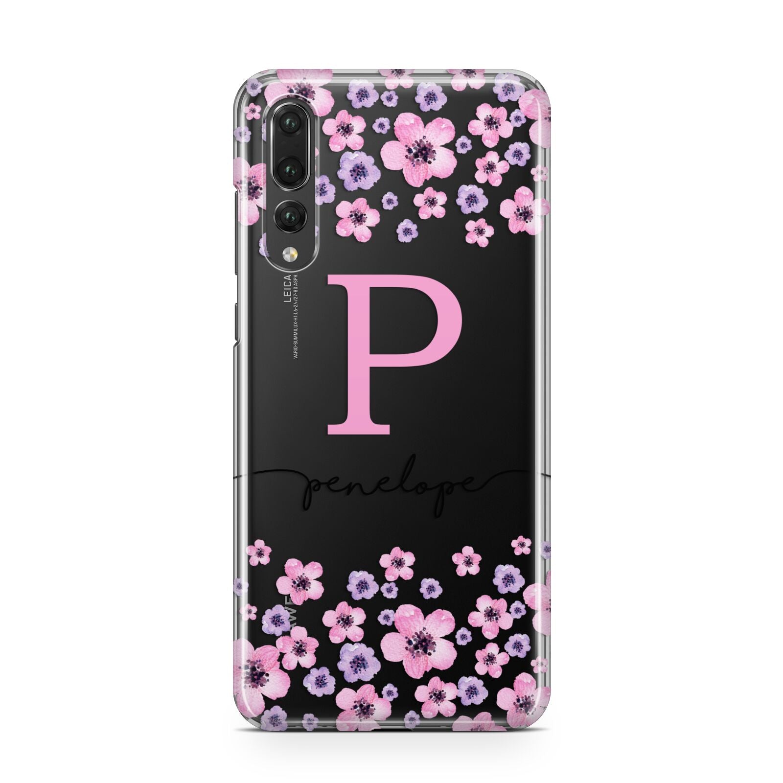 Personalised Pink Floral Huawei P20 Pro Phone Case