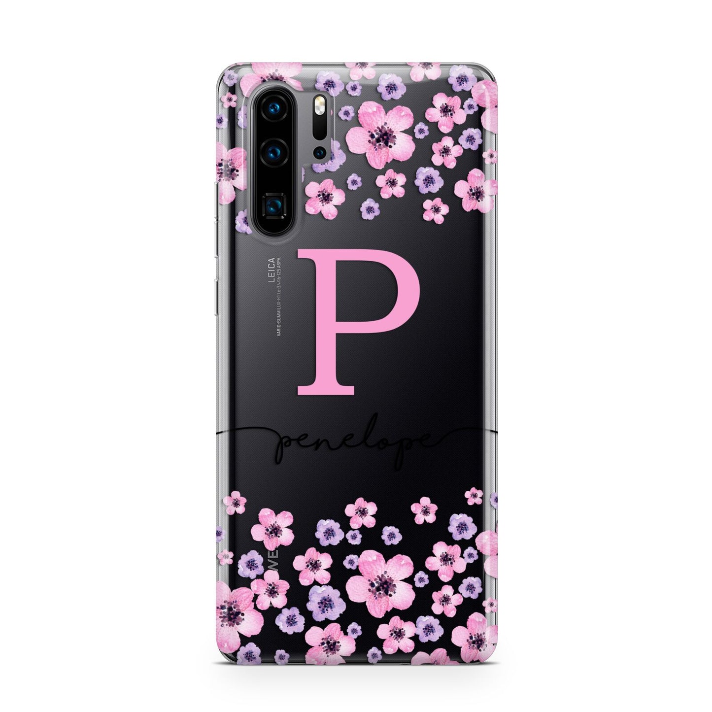 Personalised Pink Floral Huawei P30 Pro Phone Case