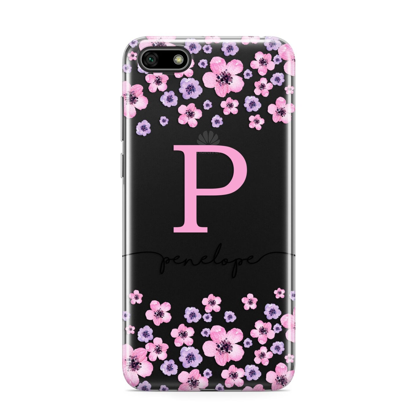 Personalised Pink Floral Huawei Y5 Prime 2018 Phone Case