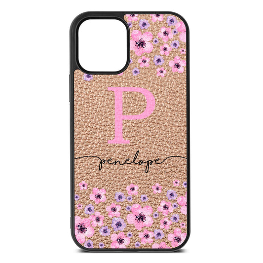 Personalised Pink Pebble Leather Phone Case & Card Holder Set 