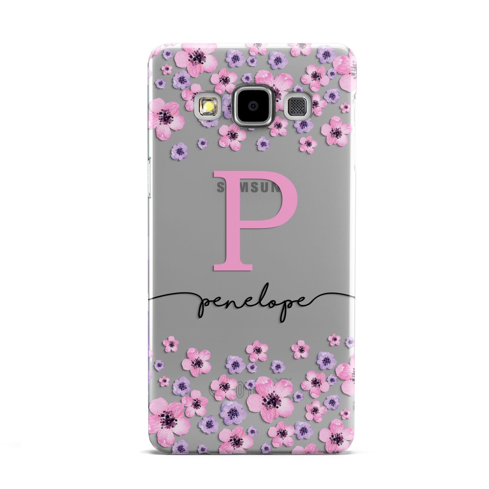 Personalised Pink Floral Samsung Galaxy A5 Case