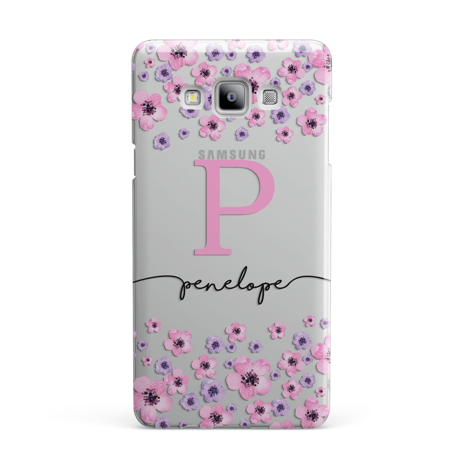 Personalised Pink Floral Samsung Galaxy A7 2015 Case