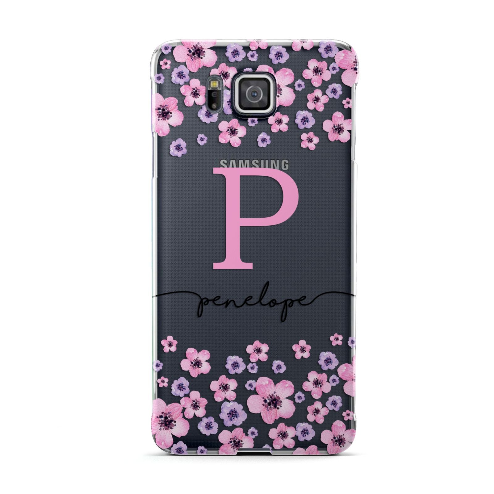 Personalised Pink Floral Samsung Galaxy Alpha Case