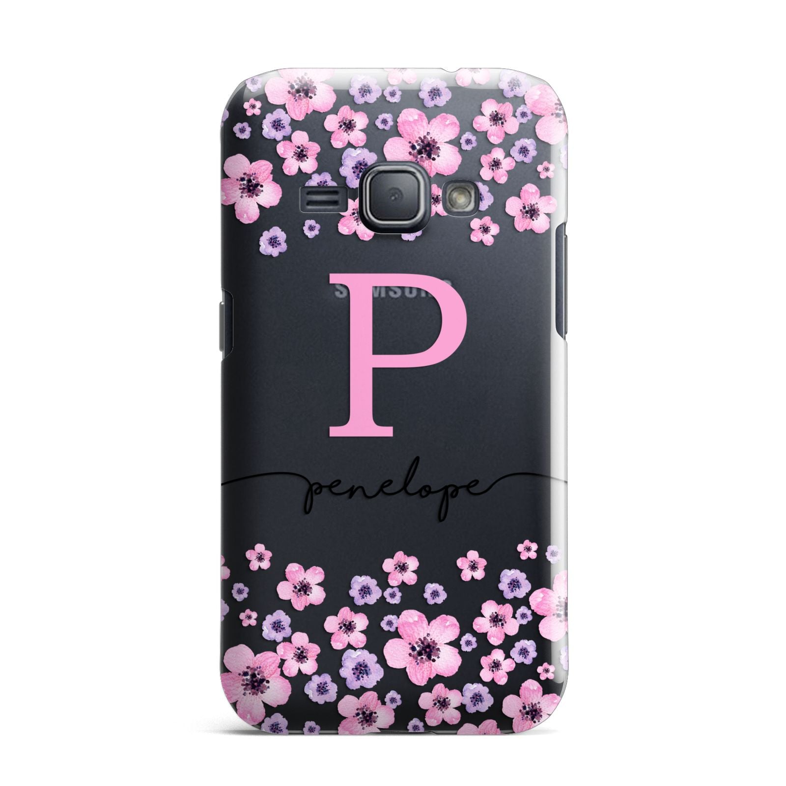 Personalised Pink Floral Samsung Galaxy J1 2016 Case