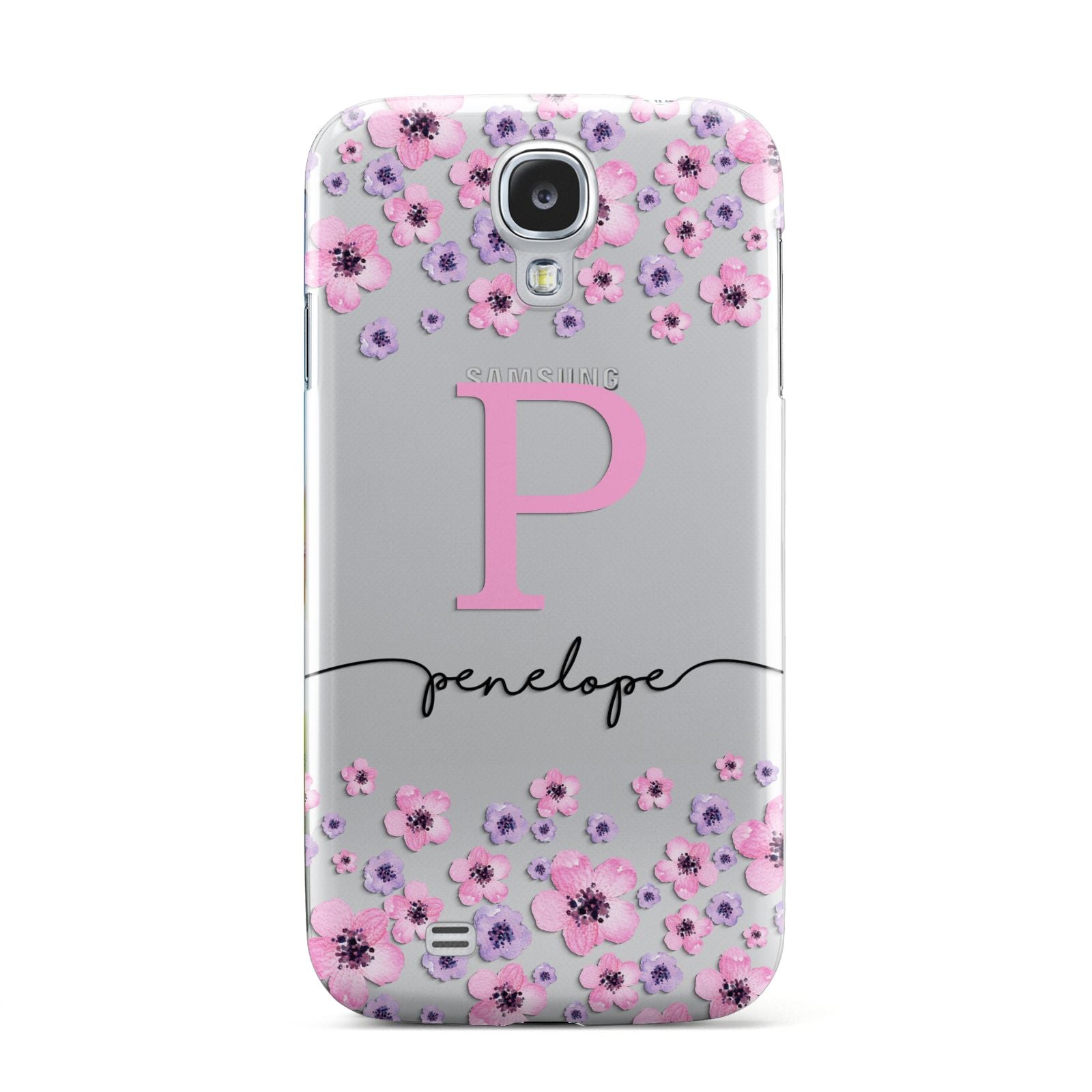 Personalised Pink Floral Samsung Galaxy S4 Case