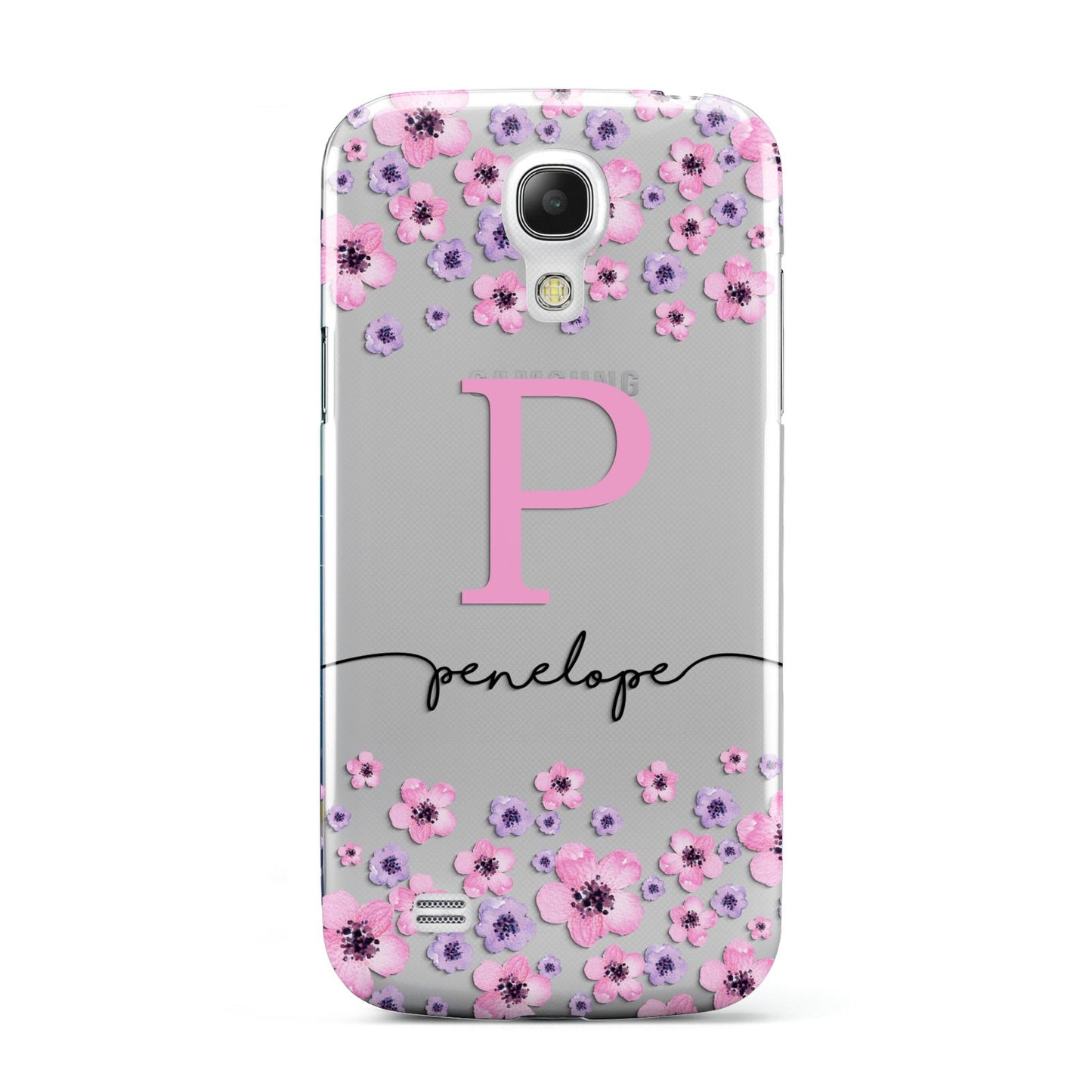 Personalised Pink Floral Samsung Galaxy S4 Mini Case