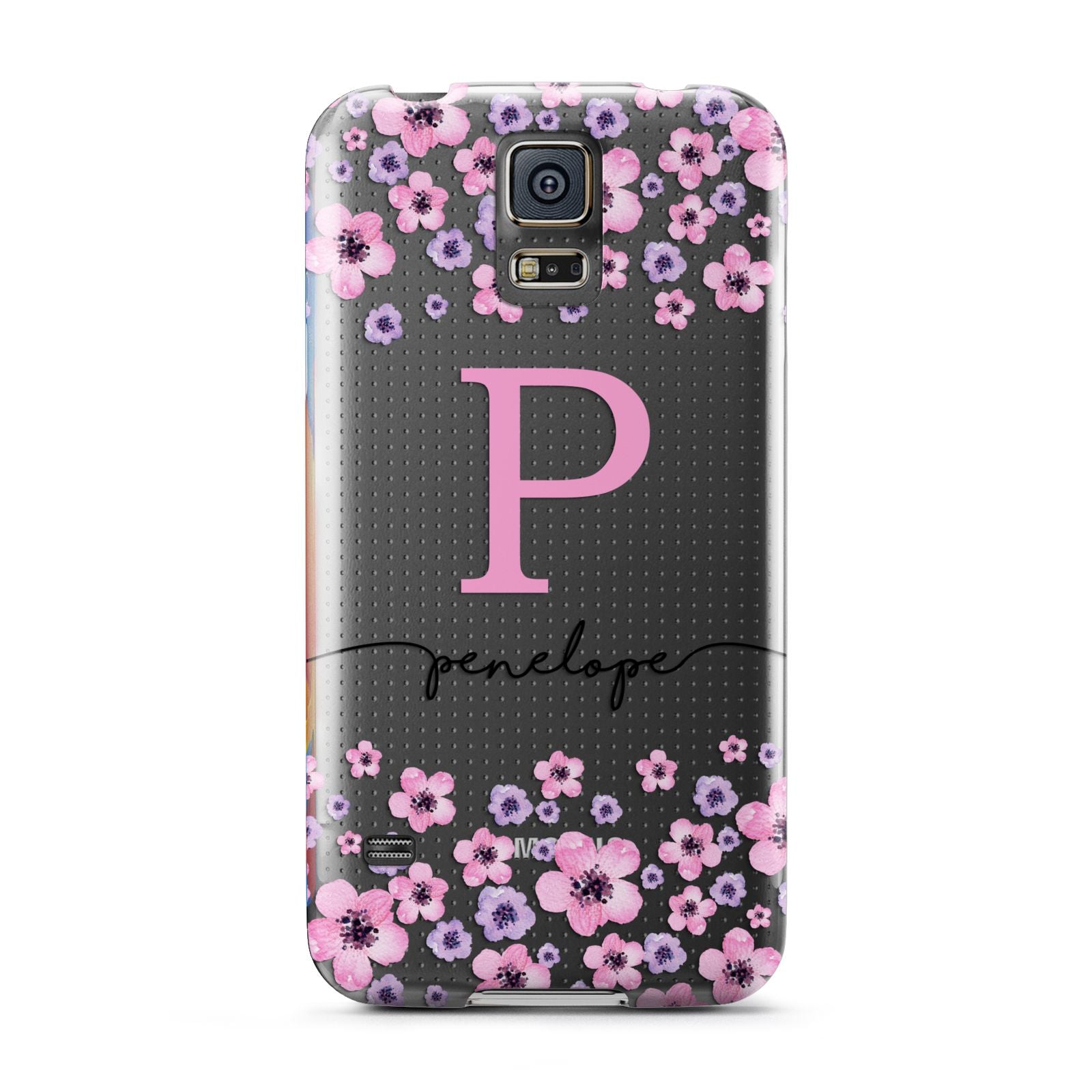 Personalised Pink Floral Samsung Galaxy S5 Case