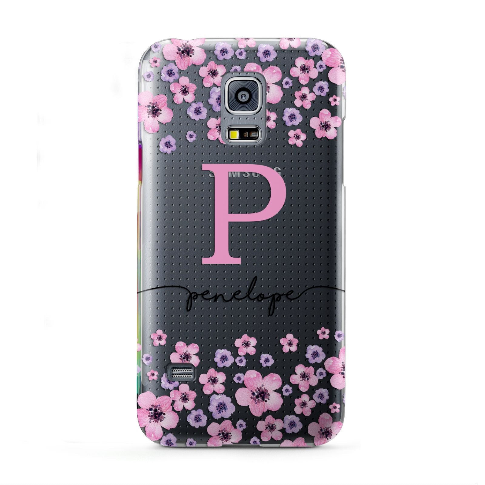 Personalised Pink Floral Samsung Galaxy S5 Mini Case