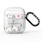 Personalised Pink Flower Name AirPods Glitter Case