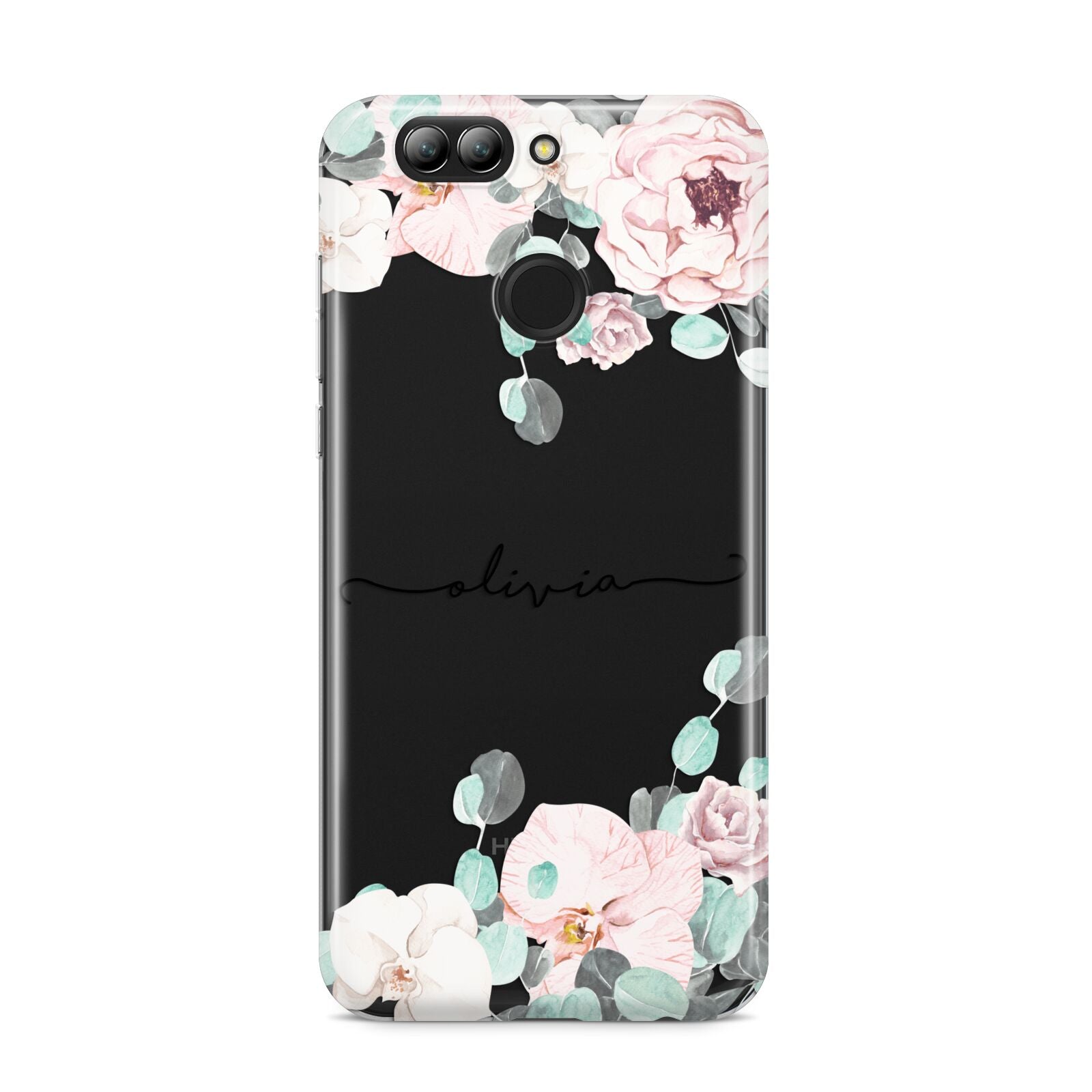 Personalised Pink Flower Name Huawei Nova 2s Phone Case