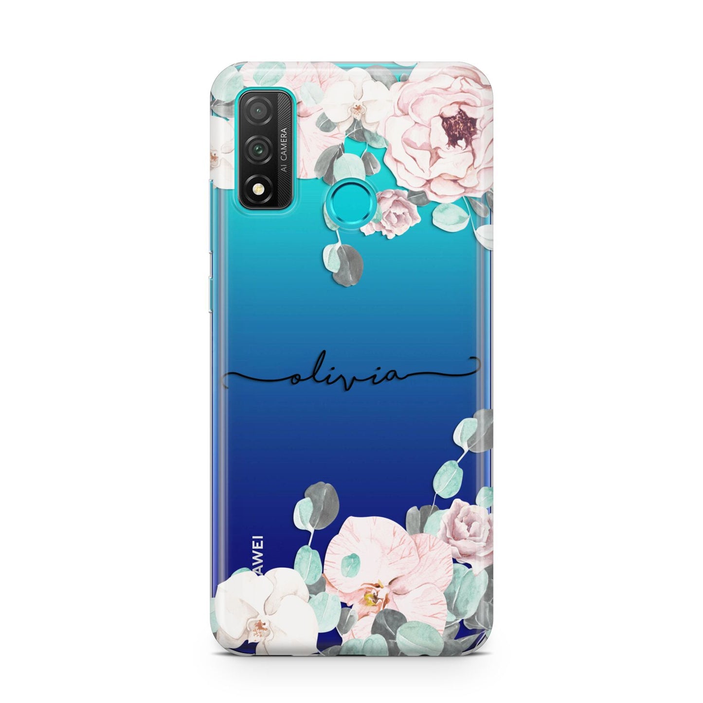 Personalised Pink Flower Name Huawei P Smart 2020