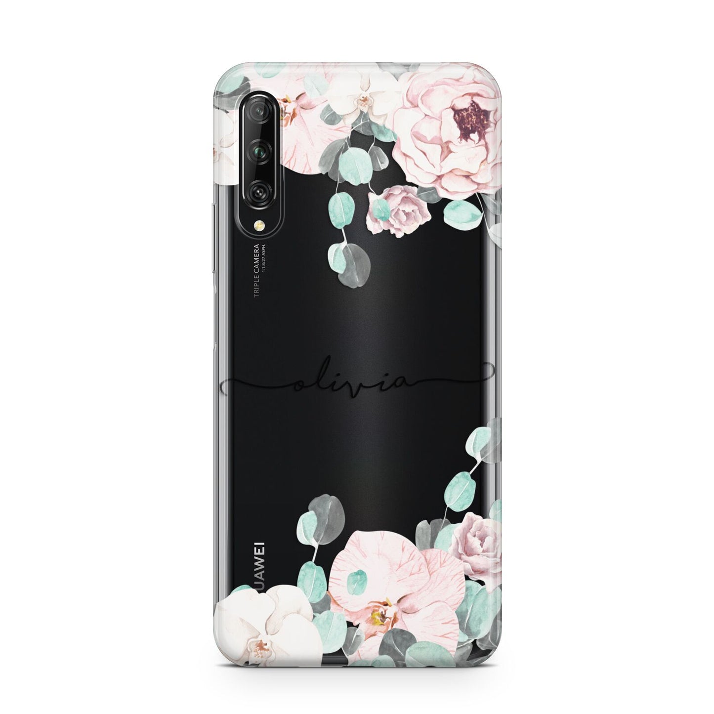 Personalised Pink Flower Name Huawei P Smart Pro 2019