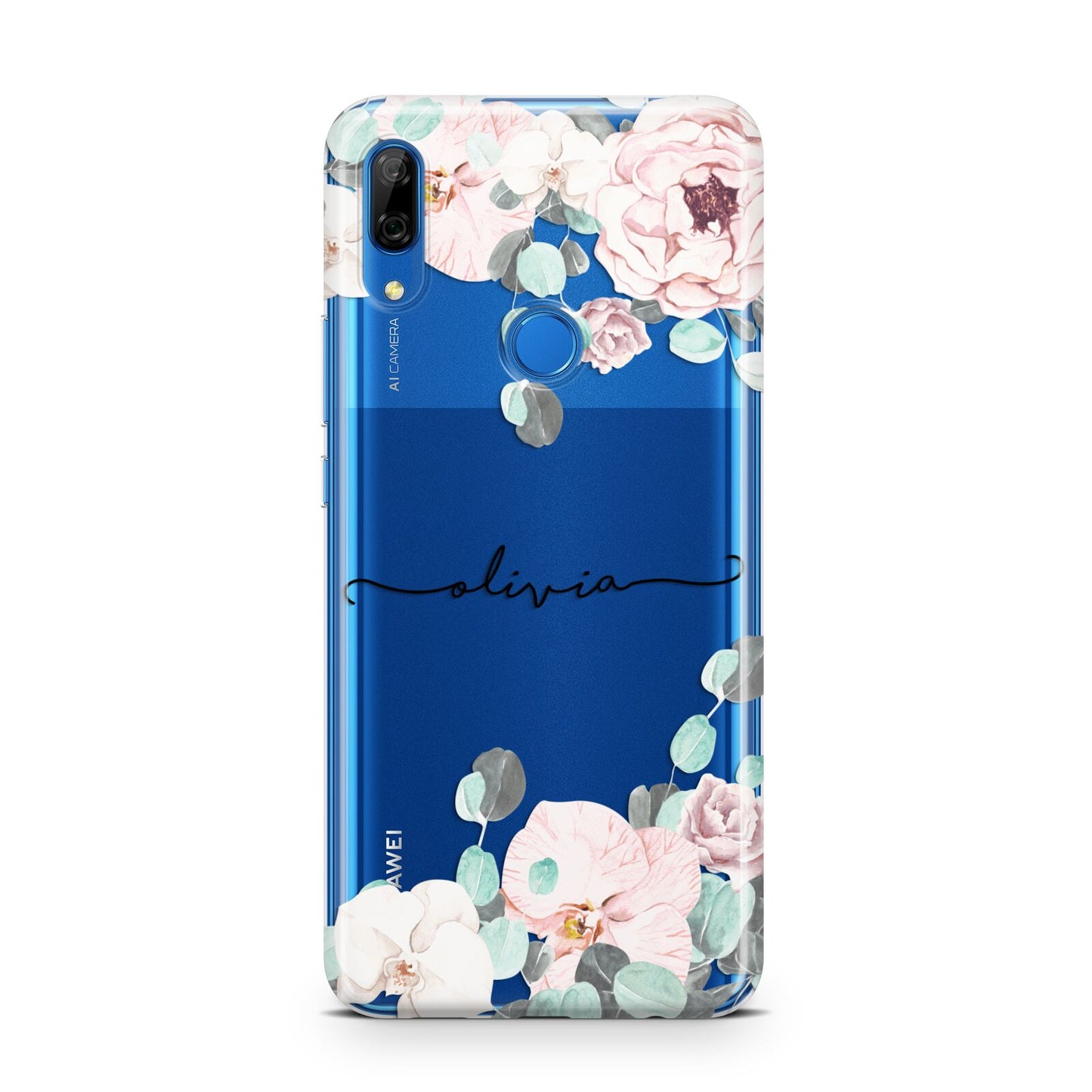 Personalised Pink Flower Name Huawei P Smart Z