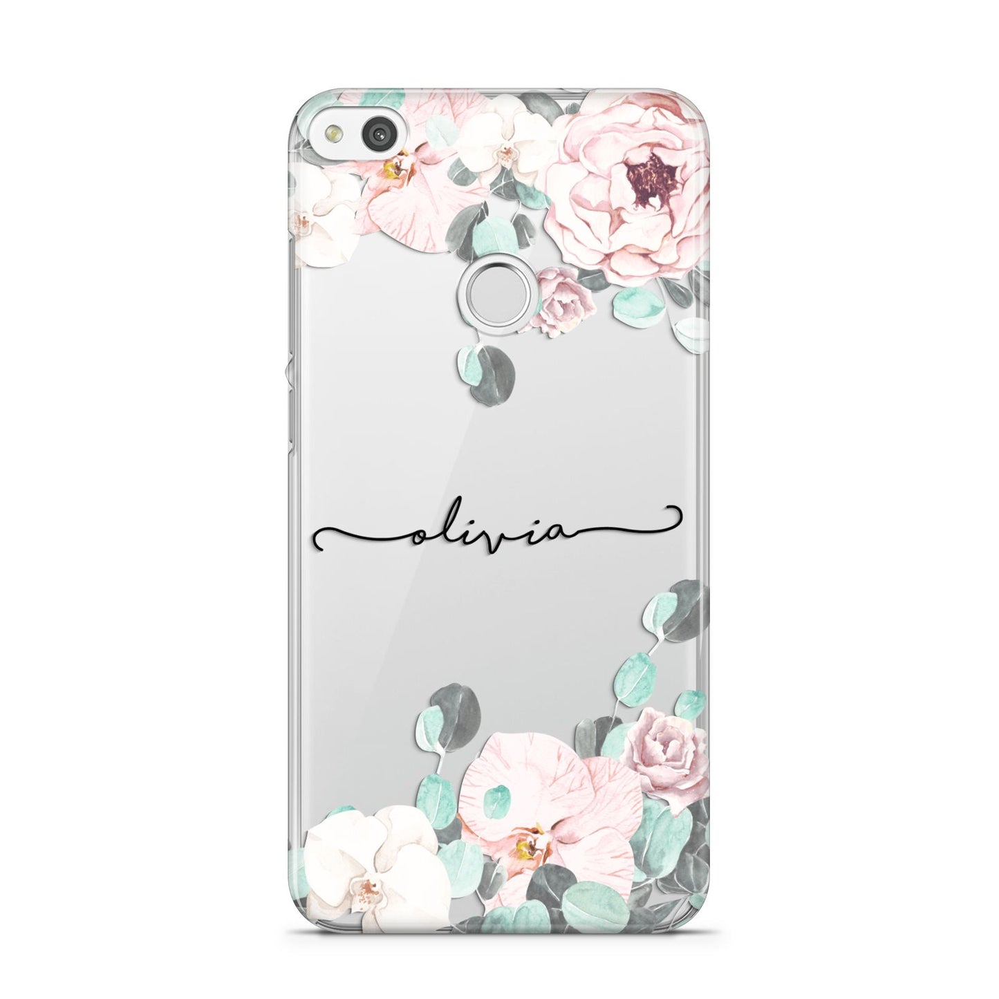 Personalised Pink Flower Name Huawei P8 Lite Case