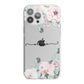 Personalised Pink Flower Name iPhone 13 Pro Max TPU Impact Case with White Edges