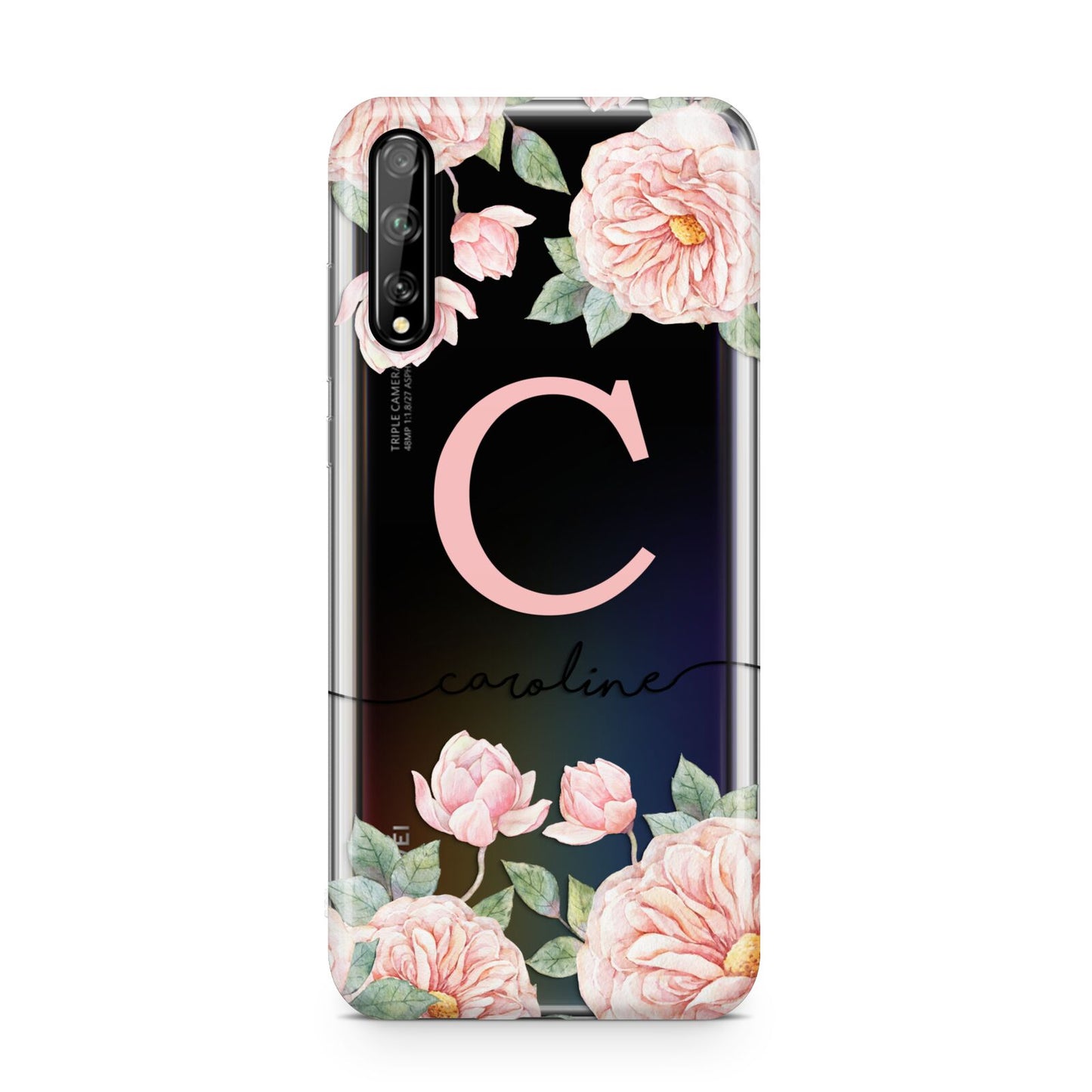 Personalised Pink Flowers Huawei Enjoy 10s Phone Case