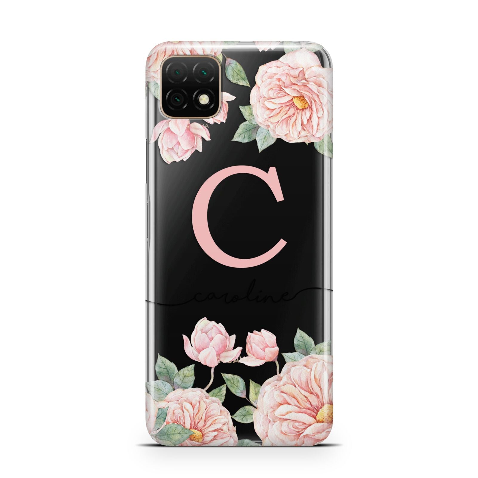 Personalised Pink Flowers Huawei Enjoy 20 Phone Case