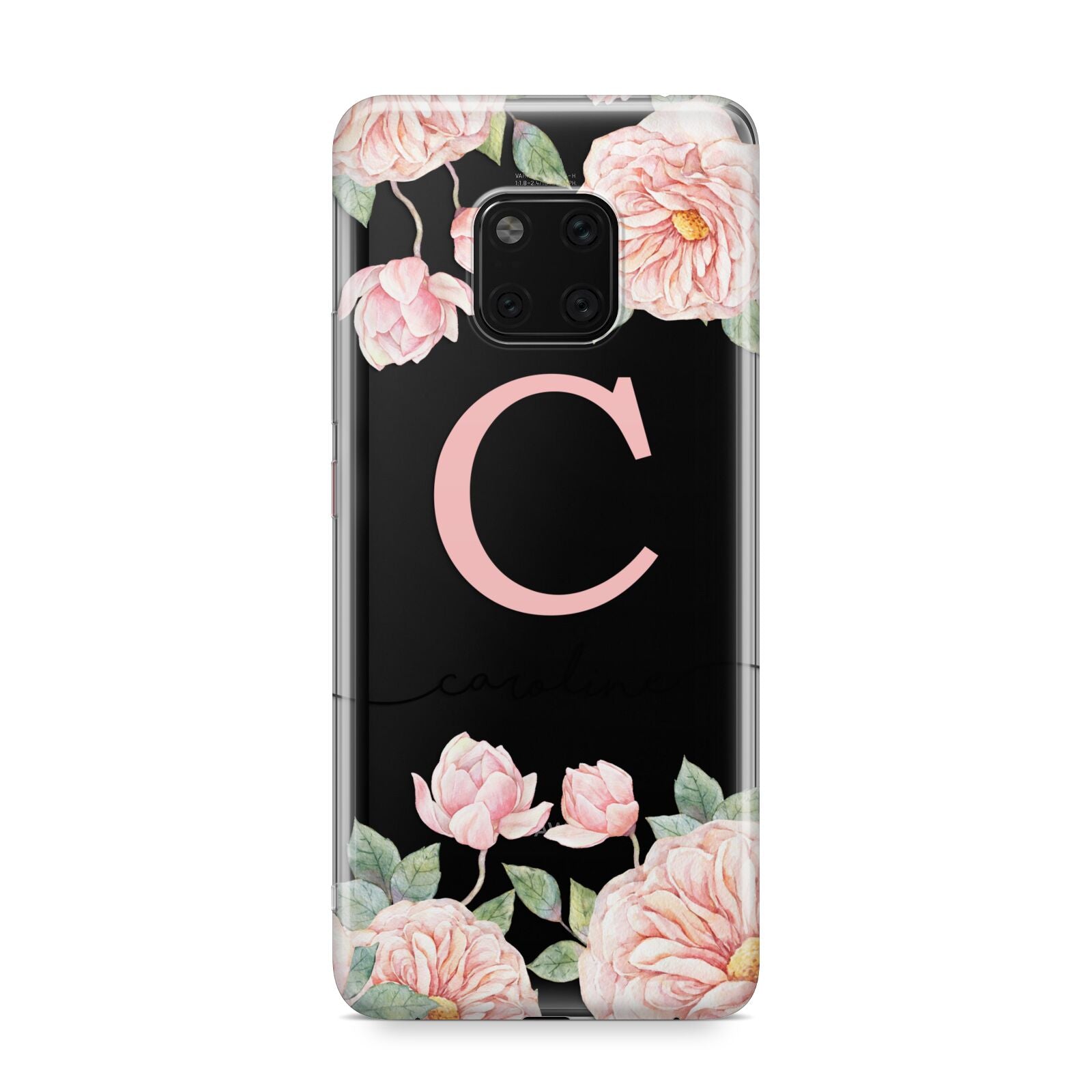 Personalised Pink Flowers Huawei Mate 20 Pro Phone Case